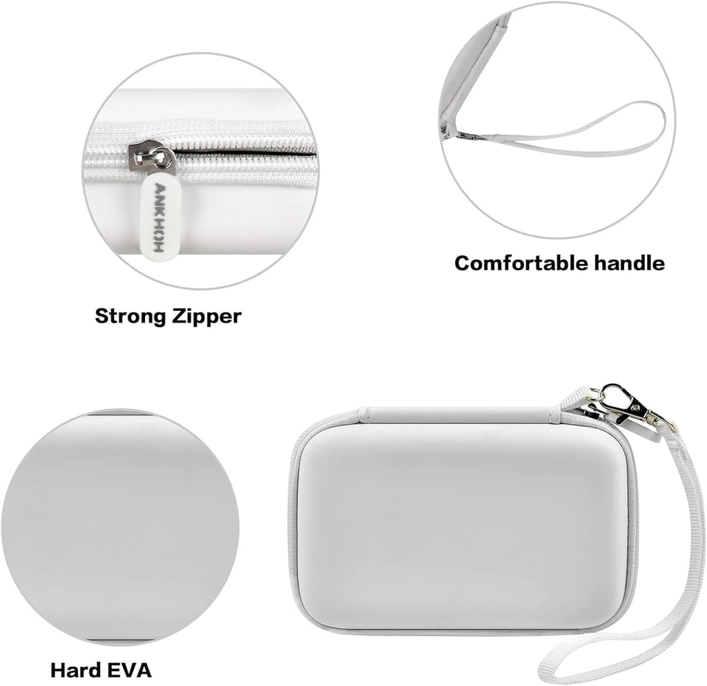 Travel Case for UCOMX for Nano/for Iseyyox/for LISEN/for RTOPS 3 in 1 Wireless Charger, Foldable Magnetic Charging Station Storage Holder Bag for Fast Charge Pad Cable and Adapter, White-Box Only