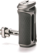 Tilta Xeno Side Handle for Filmmakers & Cameras - Titanium Gray | Secure Connection & Helps Prevent Rotation | Adjustable Height | Textured Silicone Grip | Convenient Assembly (Dual 1/4″-20)