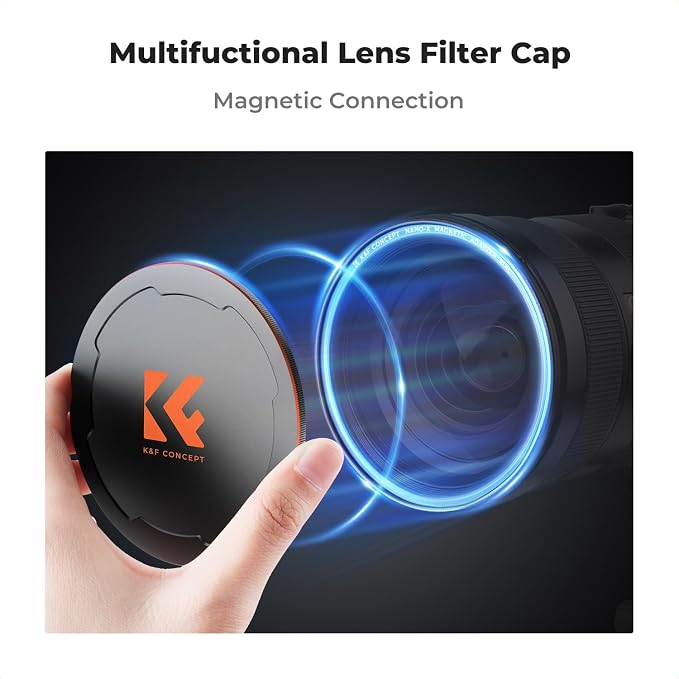 K&F CONCEPT 49mm Thread & Magnetic 2-in-1 Lens Filter Cap Only Compatible - Image 3