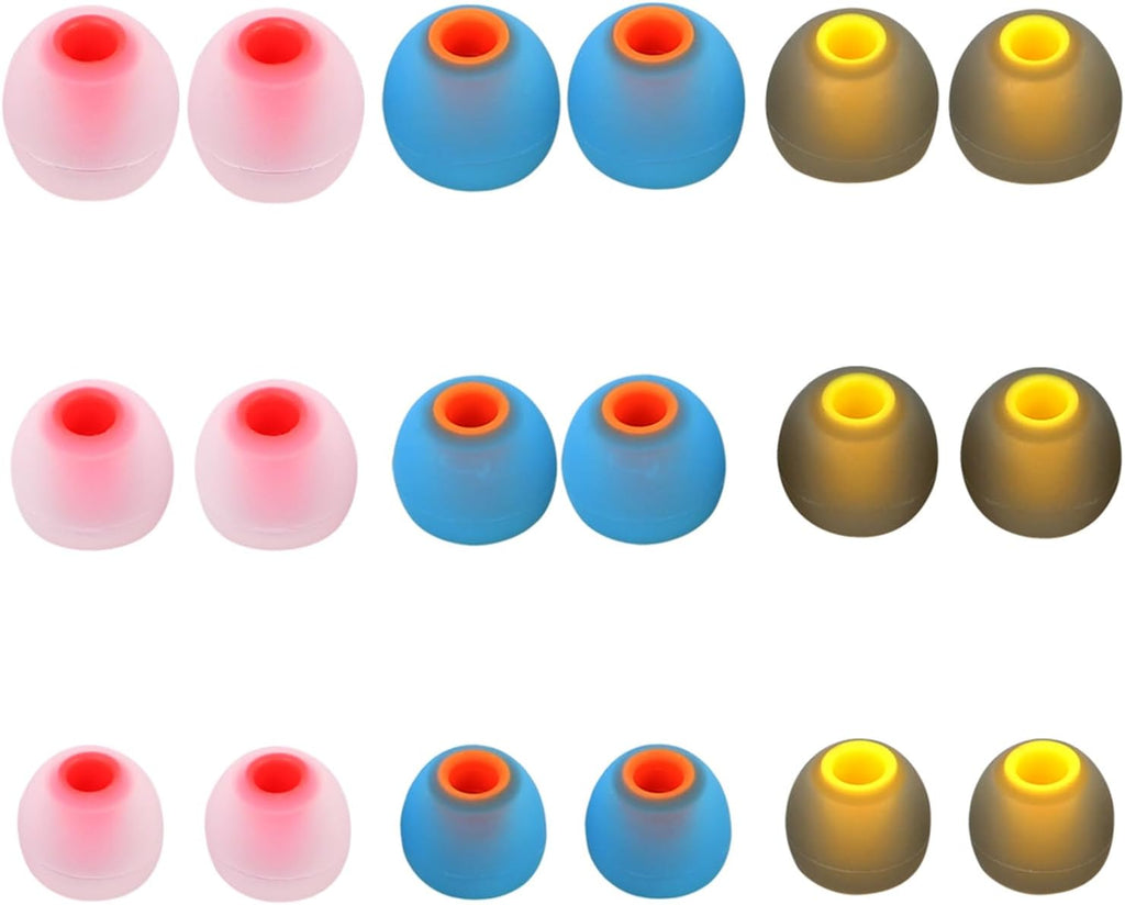 Silicone Replacement Earbud Tips Earbud Covers Ear Tips Fit for in-Ear Headphones (Inner Hole 3.8mm -5.1mm) Earbud Replacement Tips 9 Pairs