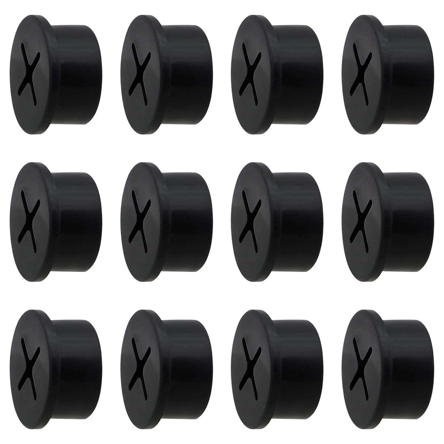 Desk Grommet, 3/4 Inch Flexible Rubber Grommets, Silicone Cable Cord Grommet Wire Hole Cover for Desk, Table and Other Furnitures(12Pack)