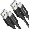 etguuds 6ft USB A to USB C Cable 3A Fast Charging, 2-Pack USB A to USB Type C Charger Cord for iPhone 16 15 Pro/Pro Max/Plus, for Samsung Galaxy S24 S23 S22 S21 S20 S10 A55 A54 Flip Note, Moto, Black