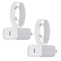 iPhone 16 15 Charger Fast Charging, 2Pack 20W Apple USB C Fast Charger Wall Adapter Blocks & 2Pack Fast Charging Cable Cord for iPhone 16 Pro Max/16e/15 Pro/15 Plus,iPad Air/Pro,AirPods