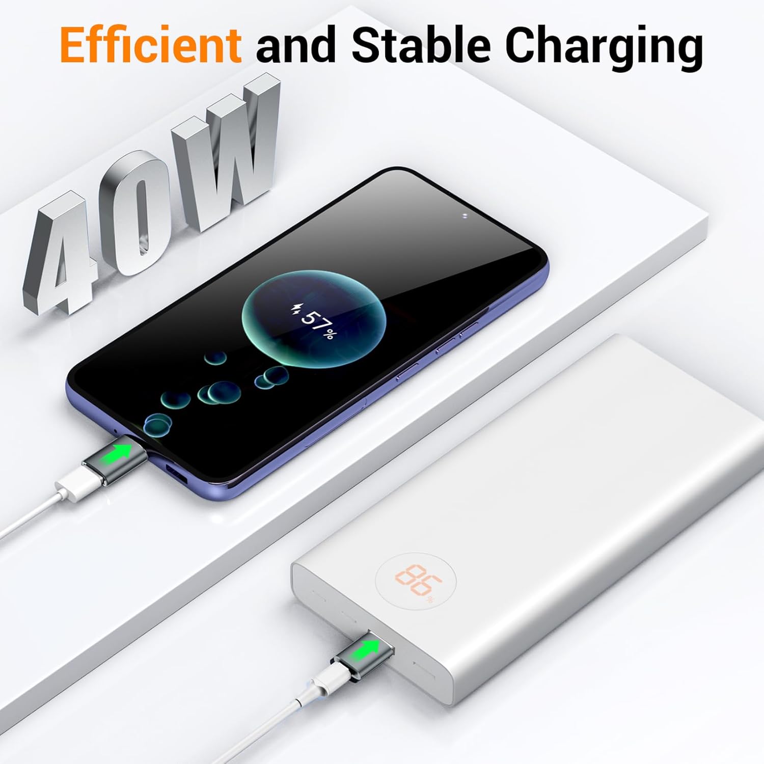 Temdan USB to USB C Adapter for iPhone 16 Charger 4 Pack,USBC Female to A Male OTG Type C Converter for Apple Watch Ultra iWatch 7 8 9 10,iPhone 16 15 14 13 Plus Pro Max,AirPods,OTG Adapter-Gray
