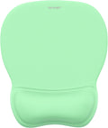TECKNET Gel Mouse Pad with Wrist Rest, Ergonomic Office Mousepad with Wrist Support - Non-Slip & Smooth Surface Comfortable Desk Accessories Mat for Office, Gaming and Study - Green