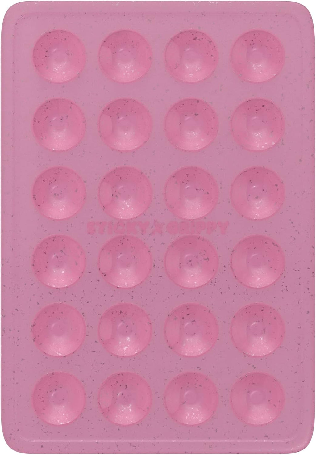 Suction Phone Case Mount, Sillicon Adhesive Phone Accessory for iPhone and Android, Hands-Free Fidget Toy Mirror Shower Phone Holder, Tiktok Videos and Selfies (Pink Glitter)