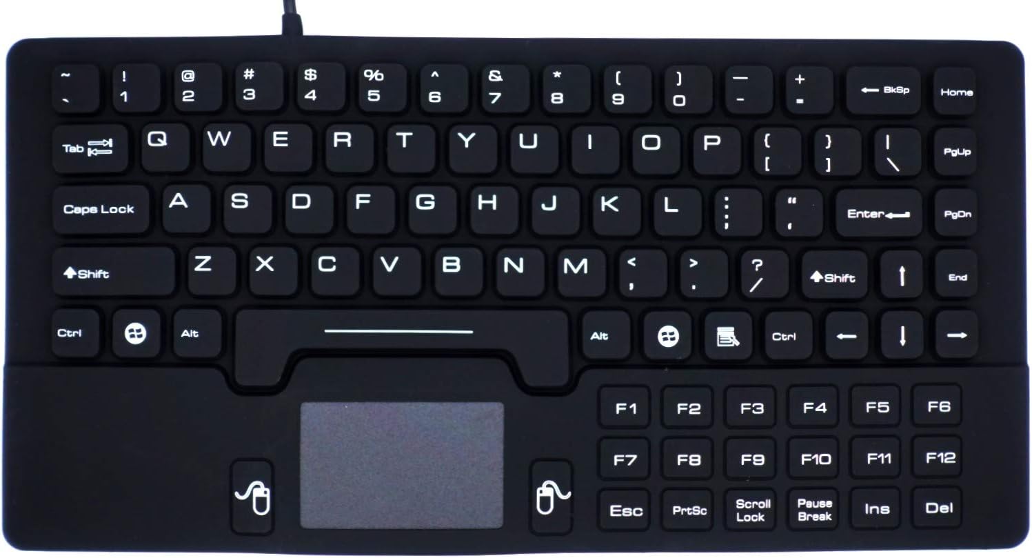DSI Waterproof Mini Keyboard with Touchpad IP68 Washable Silicone KB-JH-IKB89