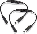 PNGKNYOCN DC 12V LED Strip Lights Dimmer DC 5.5 * 2.1mm Male to Female Mini Single Color LED Dimming Controller(2-Pack)
