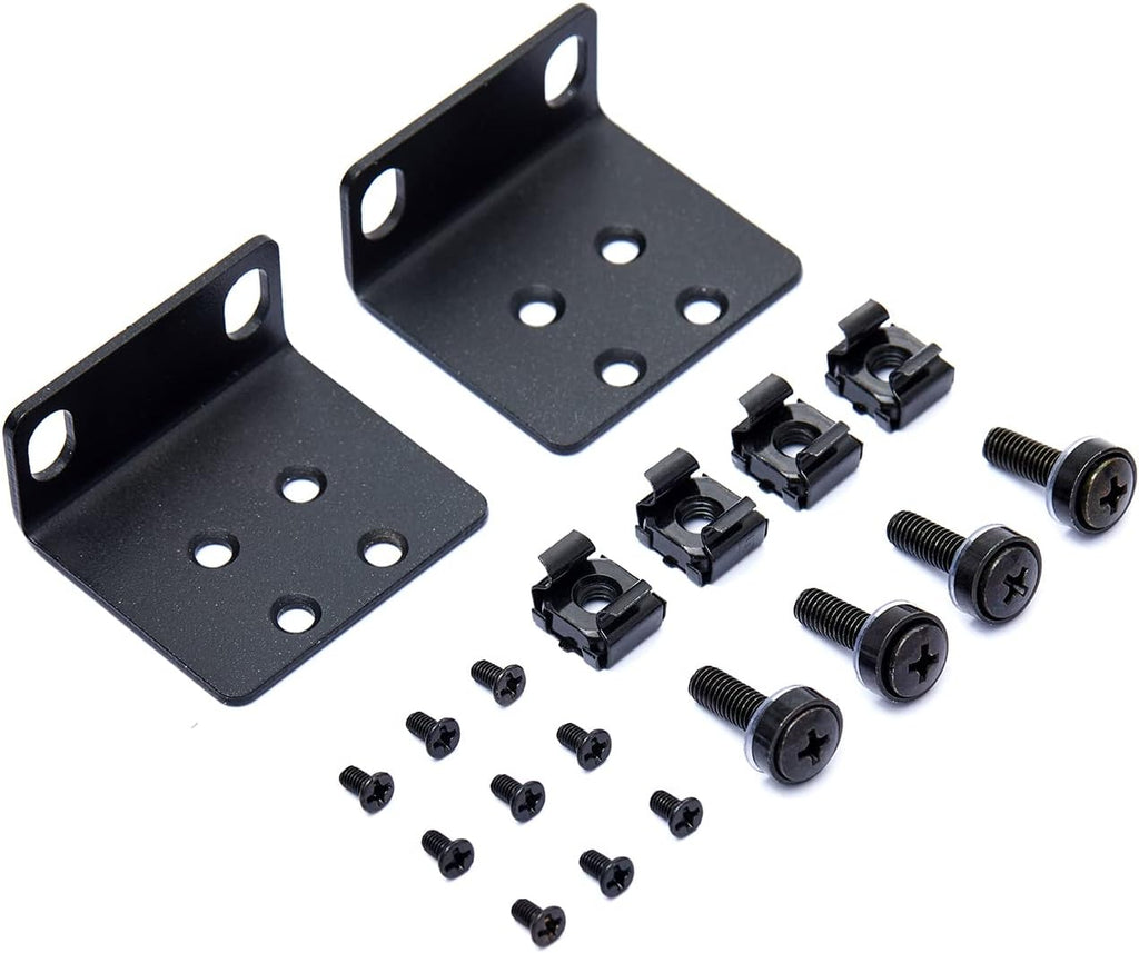 19" Rack Mount Kit for 17.3 inch Wide Switches, Compatible with Select Buffalo Tech, Dell, Cisco, D-Link, NETGEAR, Linksys and TRENDnet Products