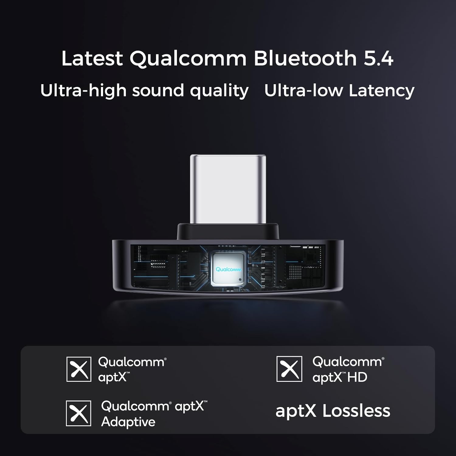 Questyle QCC Dongle Pro [MFi Certified] USB-C Bluetooth Audio Adapter with LDAC,aptX Lossless&aptX-Adaptive,Low Latency Bluetooth 5.4 Dongle for PS5,Wireless Lossless Transmitter for PC/Headphones