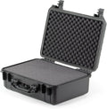 Waterproof Hard Case - Crushproof & Dustproof - Foam Protection - Pressure Equalization Valve - Portable Protective Storage Box for Travel, Hunting, Military, Tactical - 19-Inch (Black)