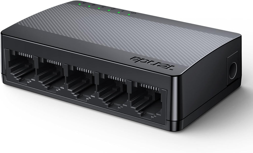 Tenda SG105, 5 Port Gigabit Switch, Unmanaged Ethernet Switch, Office Ethernet Splitter, Plug & Play, Plastic Case, Desktop/ Wall-Mount, Fanless Quiet, Limited Lifetime Protection