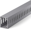 94.5in(6X L15.7in) Professional Server Rack Cable Management Raceway, H1.6in x W1.2in Cable Raceway Kit, Electrically Safe PVC Open Slot Wire Raceway for Under Desk/Computer/Network Cords, Grey