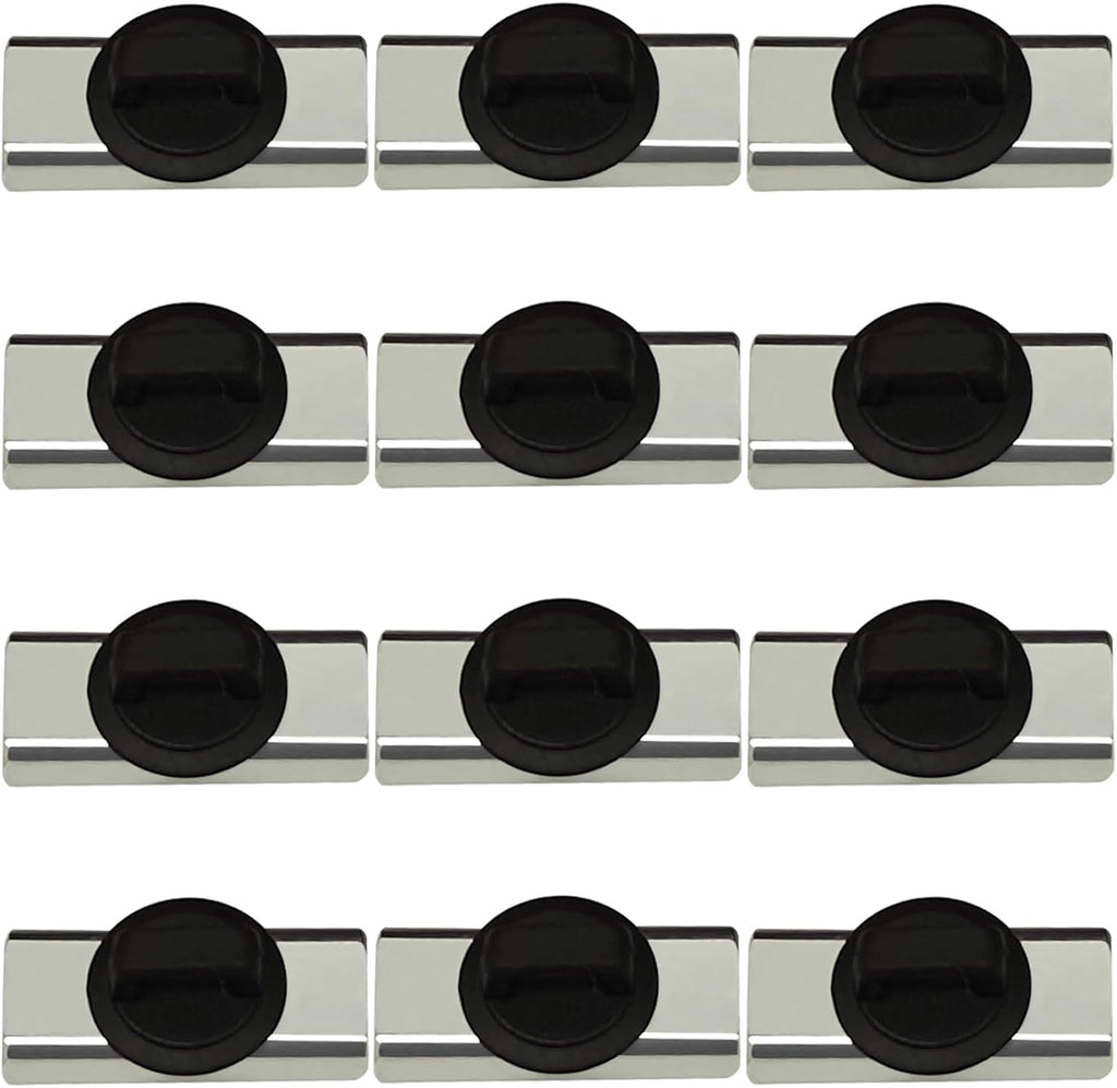 Magnet Zip Tie Mount Magnetic Zip Ties Mount Holder Strong 1-Second Magnetic Snap Installation Heavy-Duty Waterproof Cable Tie Mounts for Car Boat Workshop Industrial Organizing (12 Piece)