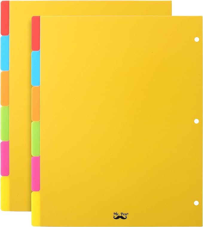 Mr. Pen- Dividers for 3 Ring Binder, 2 Sets, 6 Pack/Set, Binder Dividers by MrPen