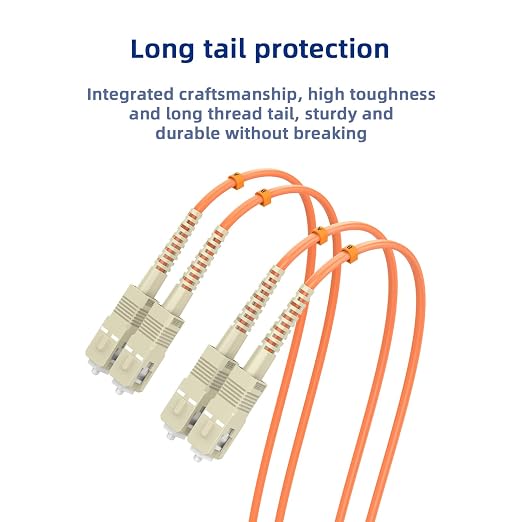 OM1 Fiber Patch Cable, 15M/49.2FT Multimode Duplex Fiber Optic Jumper, - Image 5