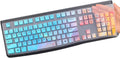 Silicone Keyboard Cover for Logitech K120 & MK120 Ergonomic Desktop USB Wired Keyboard, Logitech K120 & MK120 Keyboard Protective Skin US Layout (NOT Fit Other Model)-Colorful