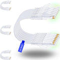 Rapink Patch Cables Cat6/ Cat6a 14ft (24 Pack) Slim, Cat6a Ethernet Patch Cable 10G Support, Snagless Cat 6 Patch Cable for Patch Panel to Switch, Flexiable Cat6 Ethernet Cable White