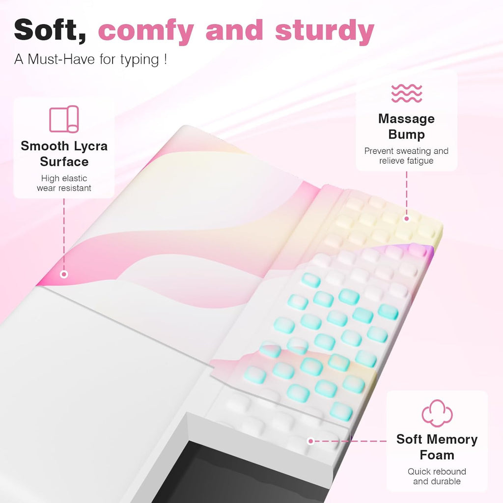 Ospelelf Keyboard Wrist Rest Comfortable Ergonomic Keyboard Stand Riser Holder Pad for Office Home