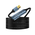 USB 3.0 Extension Cable 16.4FT Type A Male to Female Active Extender Cord with 1 Extension Chipsets Signal Booster and 1 USB-C Charging Port, for Webcam, PlayStation, Printer, Camera