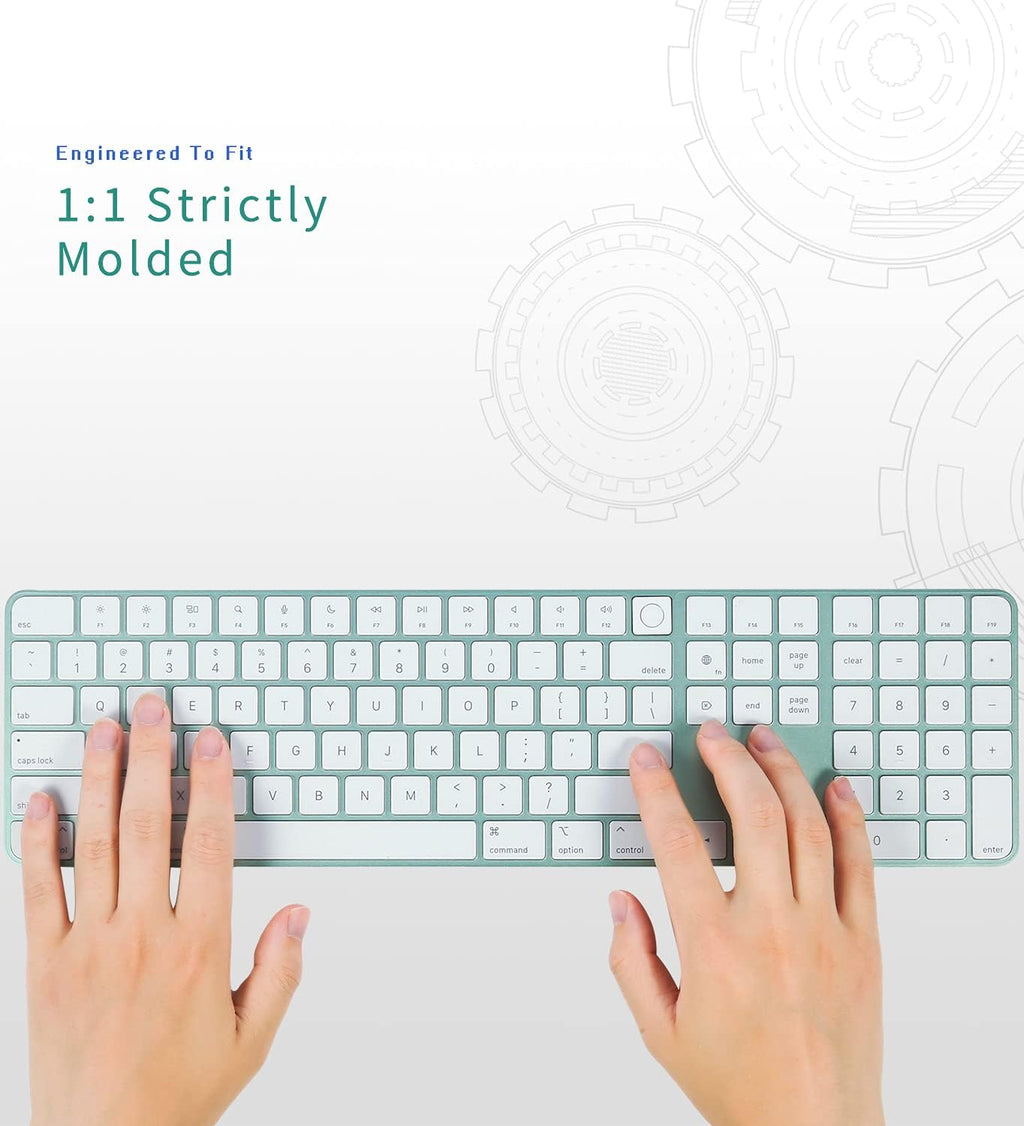 [Not for 2024 Release A3119] Keyboard Cover for iMac Magic Keyboard (Model A2520, Touch ID, with Numeric Key) - Ultra Thin, Protective and Clear Keyboard Cover Protector Skin