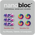 Sticker for Laptop Camera Privacy Slides - 7-Piece, Tie Dye Dot & Bar - No-Residue Nano Suction Protectors - Webcam Privacy Cover & Laptop Webcam Stickers - Phone Camera Cover Slide
