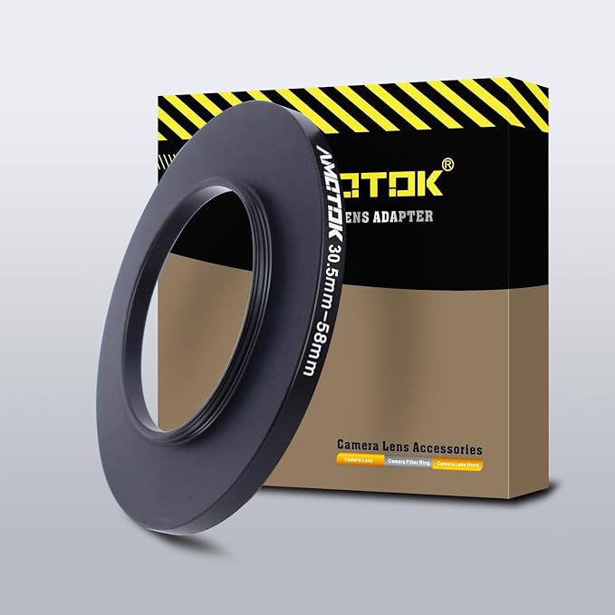 30.5mm Lens to 58mm Camera Lens Adapter, 30.5mm to 58mm Filter Step up Ring by AMOTOK