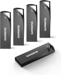 8GB USB Flash Drive, 5 Pack Waterproof Metal USB Memory Stick Slim USB 2.0 Flash Drive, Portable Thumb Drive Pen Drive with Keychain Hole, Stylish Jump Drive for Computer/Car/Smart TV (Black)