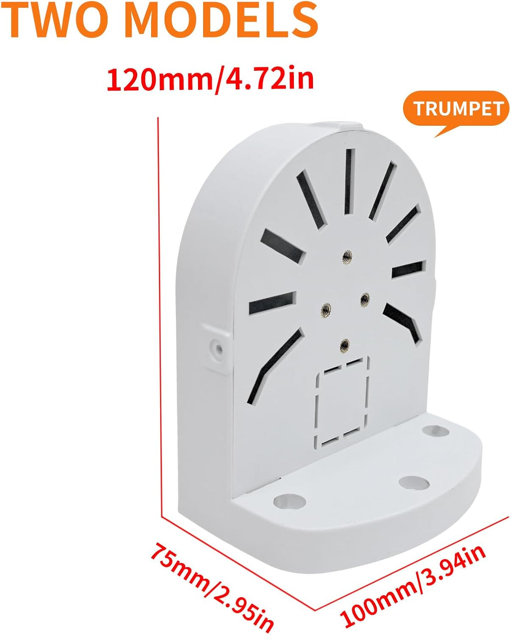 Indoor Outdoor Camera Bracket ABS Plastic Wall Mount L-Shaped Bracket for Security Dome IP Camera Mounting, Junction Box Cable Management (2.5in-SL-3PACK)