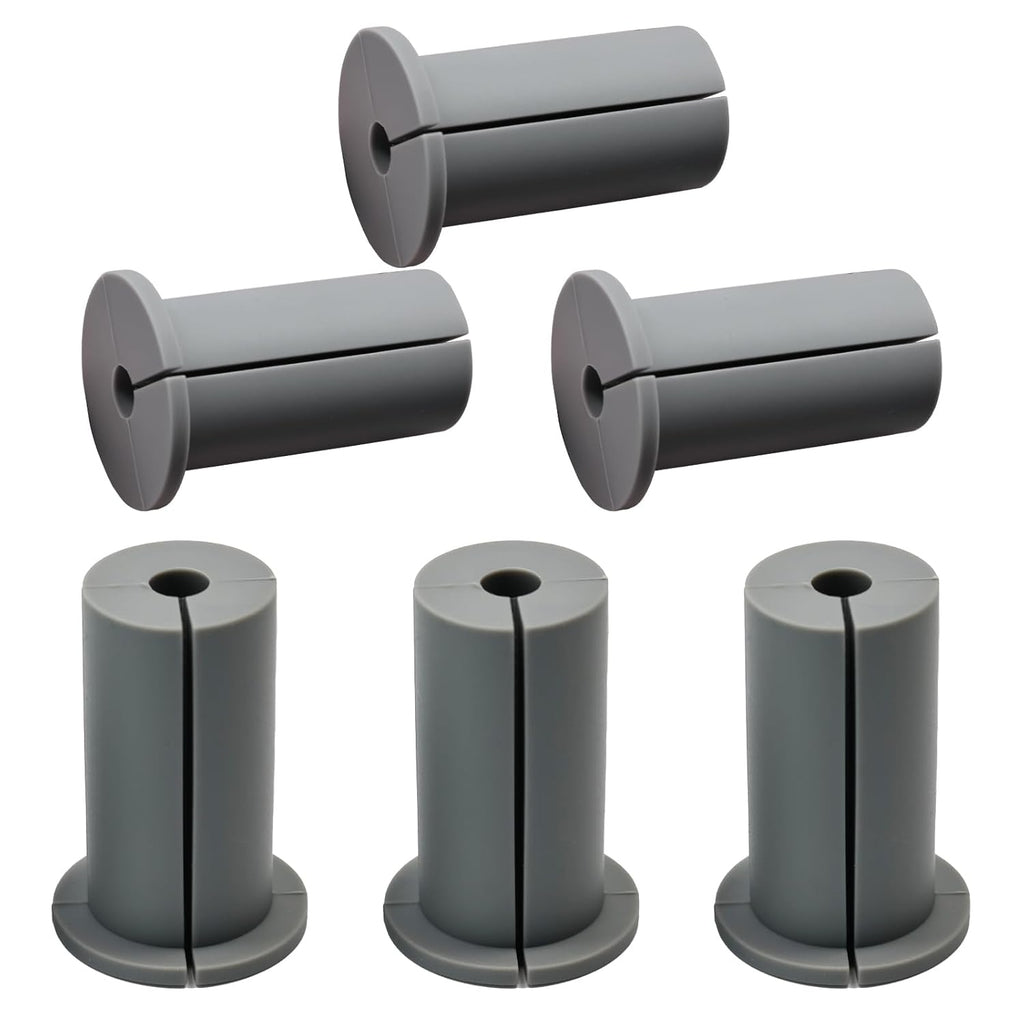 6pc Starlink Cable Grommet 1" Silicone Waterproof Wall Hole Pass Through Split Cable Bushings for TV Wire Ethernet Cord, Starlink Cable Routing Kit Accessories, 38mm/1.5" Ht, Grey
