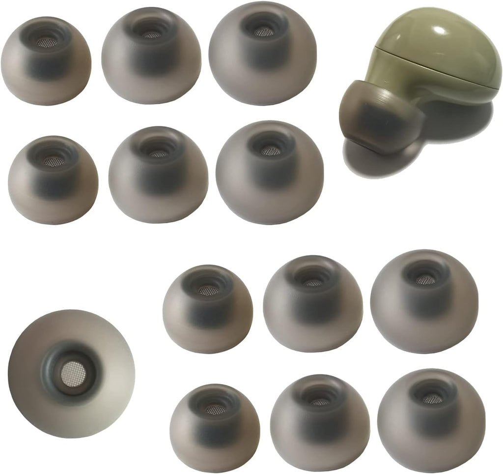 Silicone Ear Tips for Galaxy Buds 2 Replacement Filter Screen Earbuds Tips for Samsung Galaxy Buds2/Galaxy Buds+ Plus/Galaxy Buds PE, 6 Pairs LMS Black
