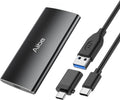 Aiibe 500GB External Solid State Drive USB C Portable SSD USB 3.2 Gen 2, Up to 1050MB/s, External SSD 500GB External Hard Drive for iPhone 15/Pro, Laptop, Mac and PS4 (Black)