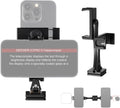 NEEWER Metal Phone Tripod Mount Adapter with Arca QR Base, 360° Rotatable Dual Cell Phone Clip Clamp Holder with 4 Cold Shoes Compatible with iPhone Samsung for Vlog Live Stream Video Recording, SP-08