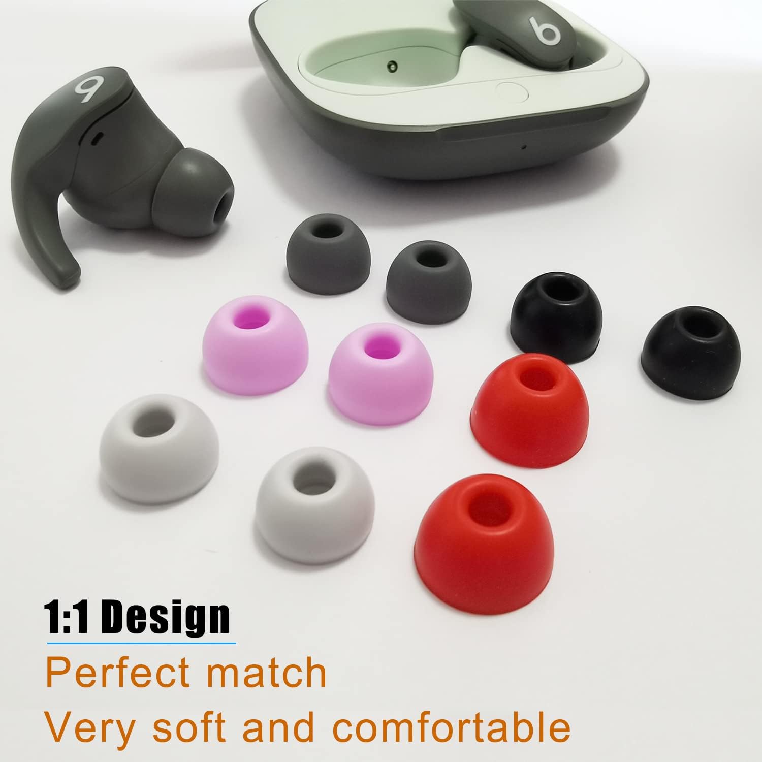 Silicone Eerbuds Tips for Beats Fit Pro Replacement Ear Tips for Beats Fit Pro/Beats Studio Buds Earbuds 6 Pairs LMS Purple