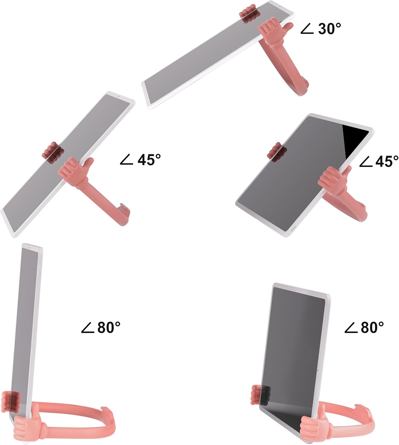 Honsky Thumbs Up Tablet Stand - Universal Cute, Light Red Tablet Holder for Desk