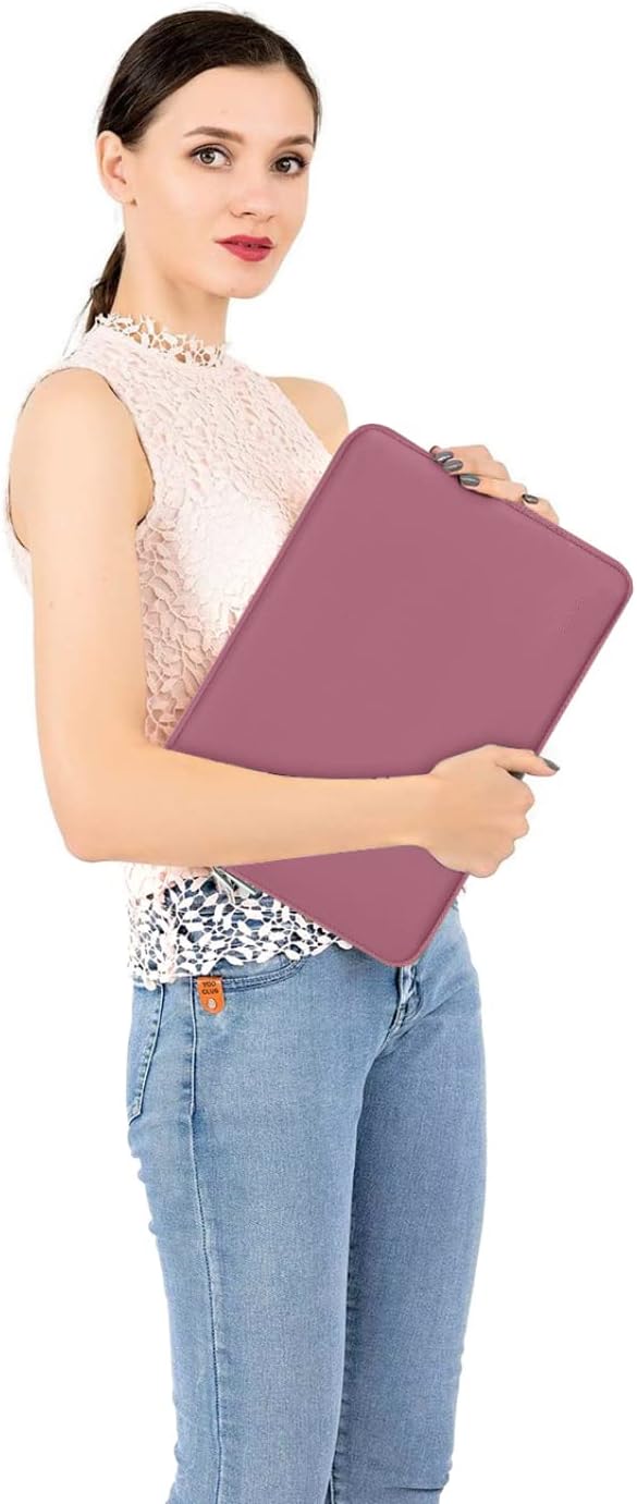 MOSISO Laptop Case 13.3 inch, 13-13.3 inch Laptop Sleeve Bag Compatible with MacBook Air/Pro 13/Pro 14 M5 M4 M3 M2 M1, HP Dell ASUS Lenovo, Neoprene Computer Sleeve Bag with Small Case, Dusty Rose