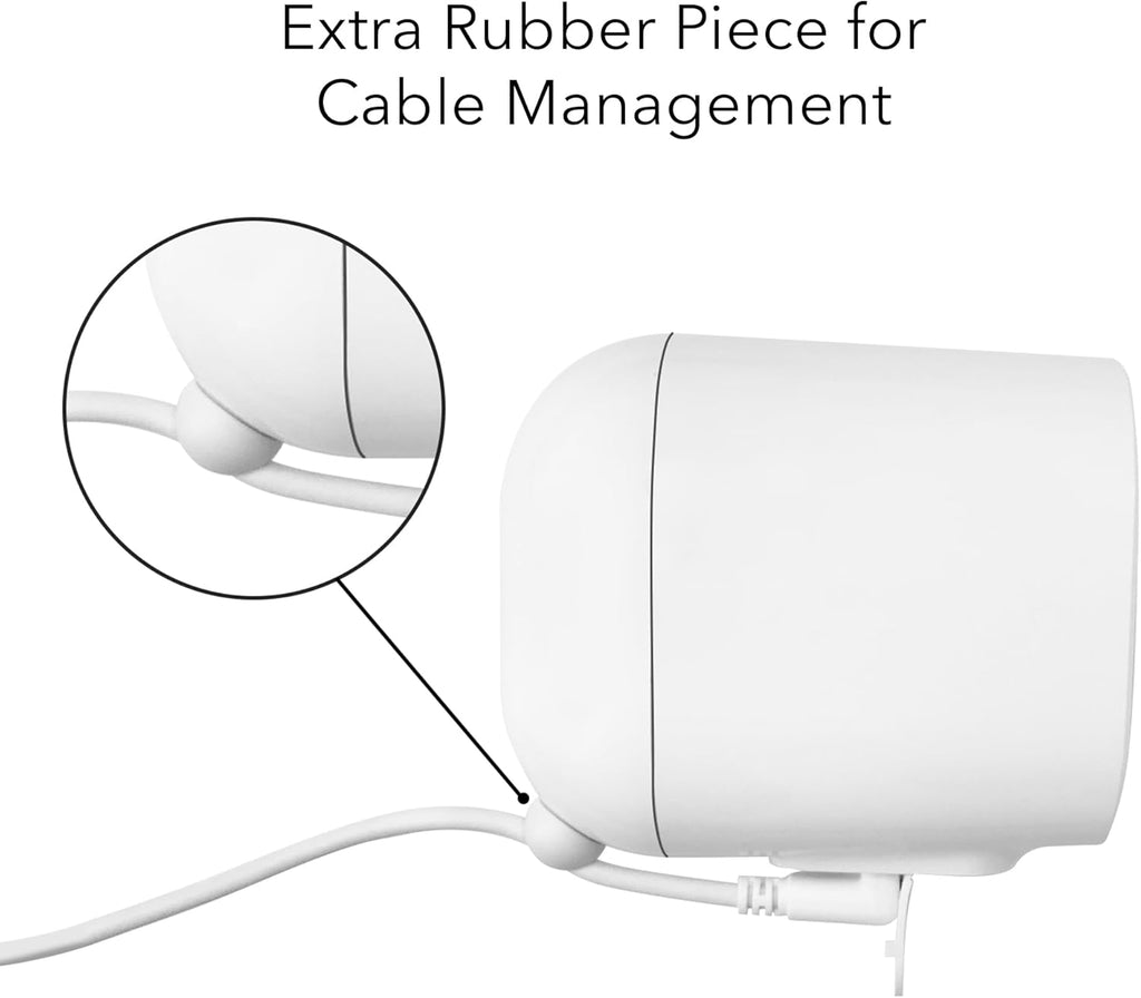 Wasserstein Solar Panel Compatible with Arlo Essential 2K Outdoor Security Camera (2nd Gen) / XL (2nd Gen) & Essential Spotlight (Camera NOT Included)- (1-Pack, White)