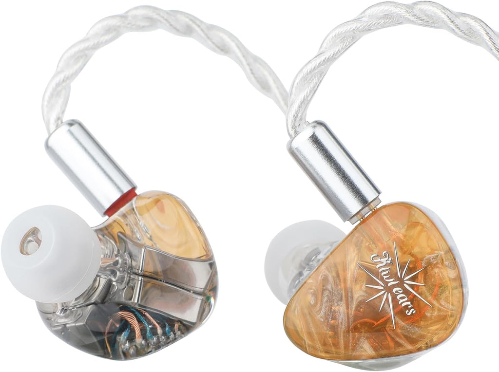 Linsoul Kiwi Ears Orchestra Lite Performance Custom 8BA in-Ear Monitor IEM with Detachable 4-core 7N Oxygen-Free Copper OFC Cable, Handcrafts Faceplate for Audiophile Studio Musician (Orange)