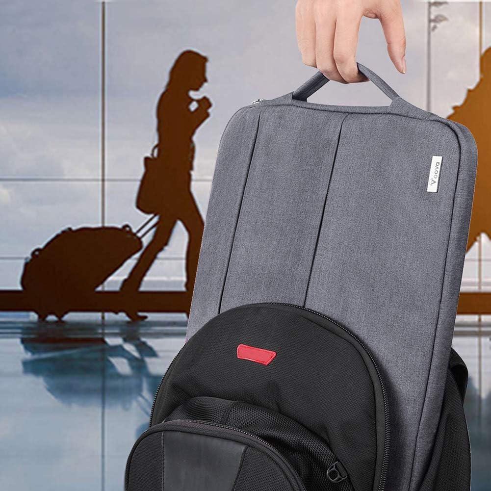 Voova Laptop Sleeve Carrying Case 15.6 16 Inch,Slim Computer Cover Bag Compatible with MacBook Pro 15/16, Dell xps 15,15-16 Inch HP Dell Asus Acer Laptop, Grey