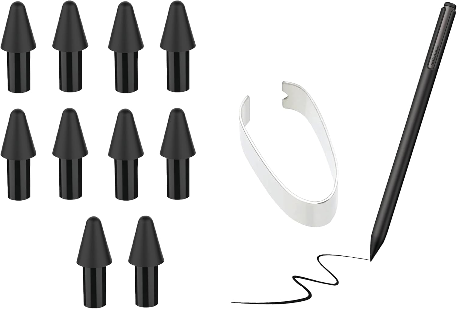 10-Pack Replacement Nibs for Remarkable Paper Pro Pen Stylus Pen, Durable Replaceable Spare Tips for Precise Writing and Sketching + Tool for Easy Installation