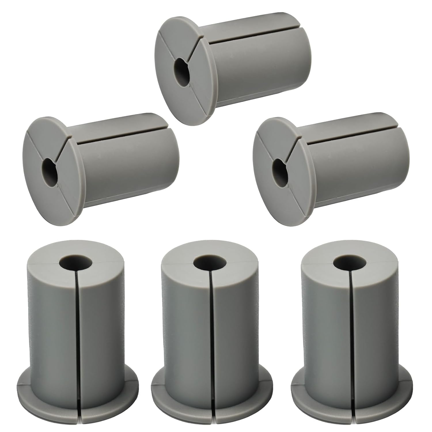 6pc Starlink Cable Grommet 1" Silicone Waterproof Wall Hole Pass Through Split Cable Bushings for TV Wire Ethernet Cord, Starlink Cable Routing Kit Accessories, 52.5mm/2.07" Ht, Grey
