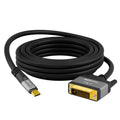 4K USB C to DVI Cable 20FT, USB Type-C to DVI-D Adapter Cord, (Thunderbolt 3/4) Compatible with iPhone 16/15 Series, MacBook Pro/Air, iPad Pro, iMac, Galaxy S24, XPS, Surface Book 3 and More, Real 4K