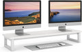 Dual Monitor Stand Riser, 39Inch Large Monitor Stands for 2 Monitors, Computer Monitor Stand, Wooden Desktop Oraganizer Shelf for Office Desk Computer,Laptop,TV
