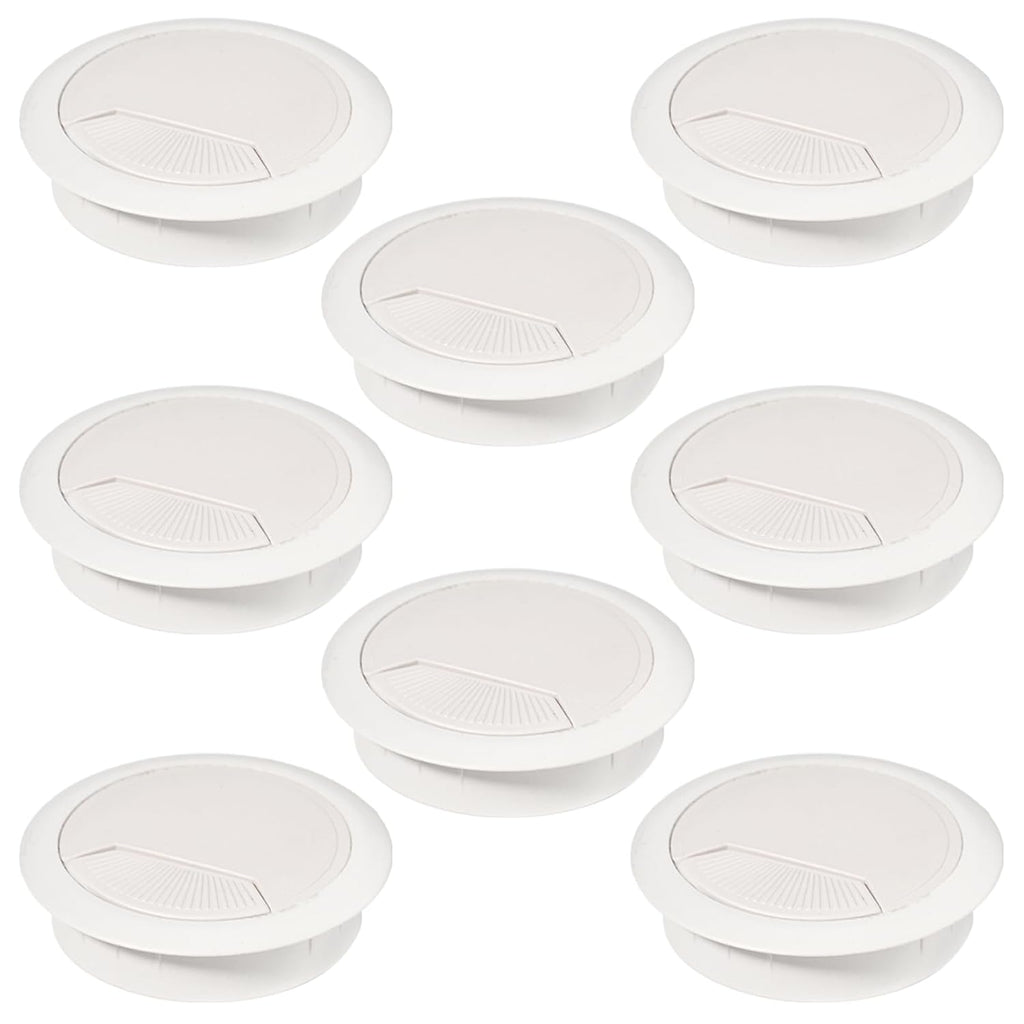Desk Grommet 2 inch(50mm)8 Pcs, Desk Hole Grommet, Cable Grommet, Desk Hole Cover, Desk Cord Hole Cover, Desk Cable Hole Cover, Desk Wire Hole Insert, Furniture Hole Cover(White Grommet)