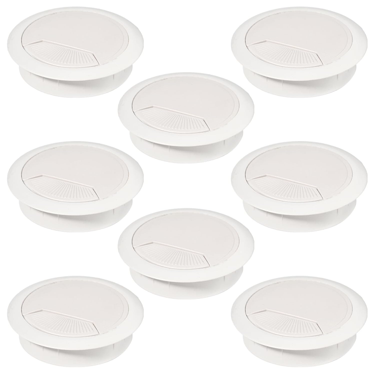 Desk Grommet 2 inch(50mm)8 Pcs, Desk Hole Grommet, Cable Grommet, Desk Hole Cover, Desk Cord Hole Cover, Desk Cable Hole Cover, Desk Wire Hole Insert, Furniture Hole Cover(White Grommet)
