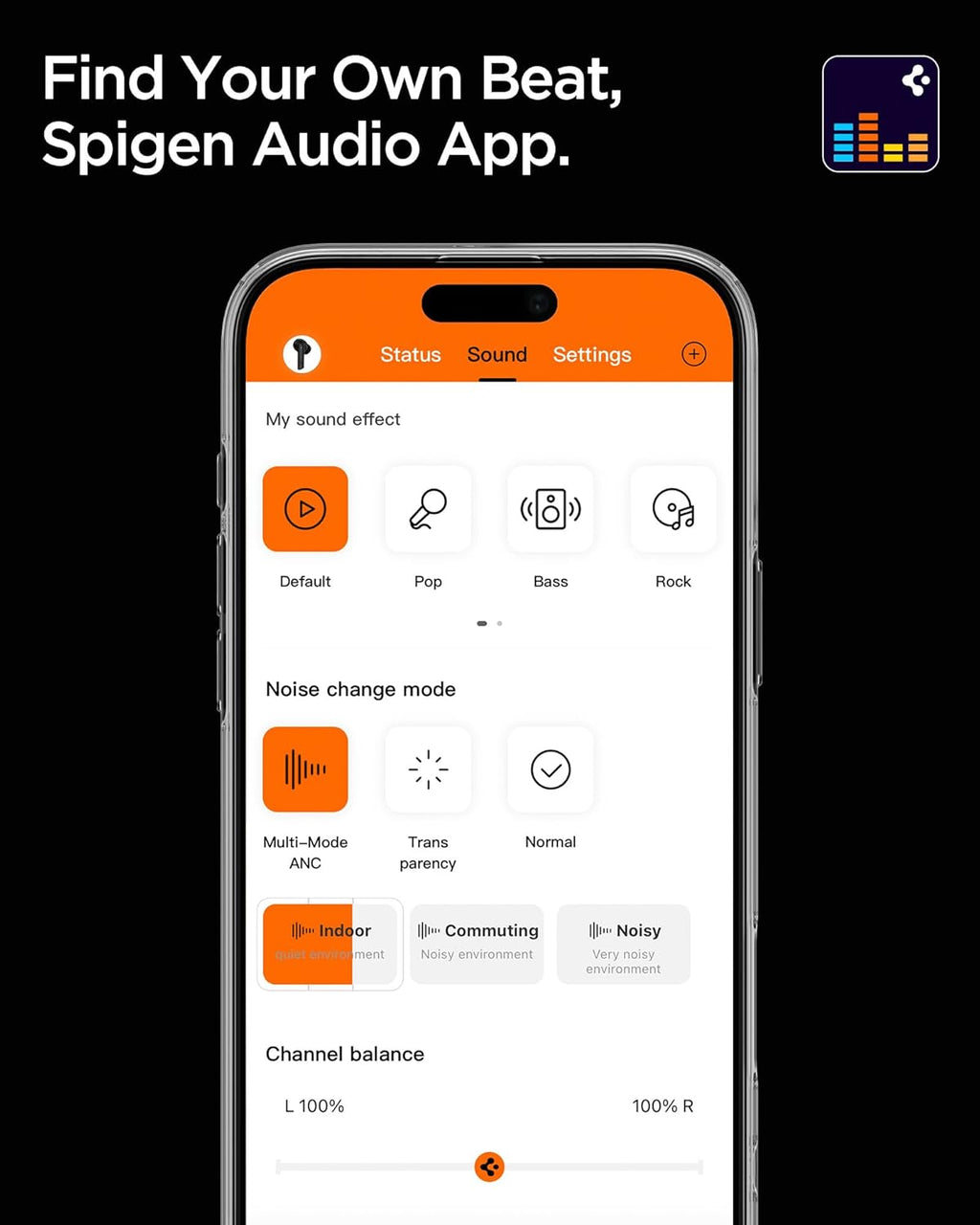 Spigen True Wireless Earbuds, Active Noise Cancellation Bluetooth Headphones with 30H Playtime, EQ Customizing App, 6 Mics, Gaming Mode, LCP Graphene Driver - White