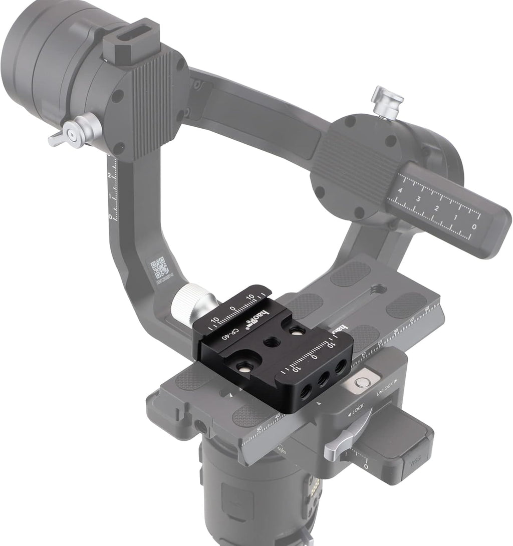 Haoge CP-40 DSLR and Mirrorless Quick Release Clamp for Arca-Type Standard Conversion Heighten Riser Compatible with DJI Ronin S/SC ZHIYUN Crane Series Weebill S Gimbal Manfrotto Tripod Ball Head