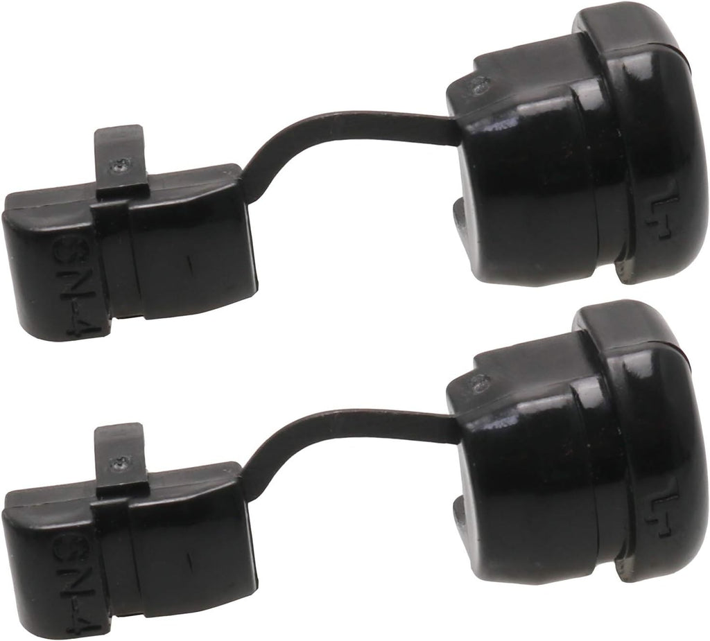 HJ Garden 10pcs Wire Cover Round Cable Wire Strain Relief Bush Grommet Round Strain Relief Bushing Electric Cable Protection Cord Buckle, Black