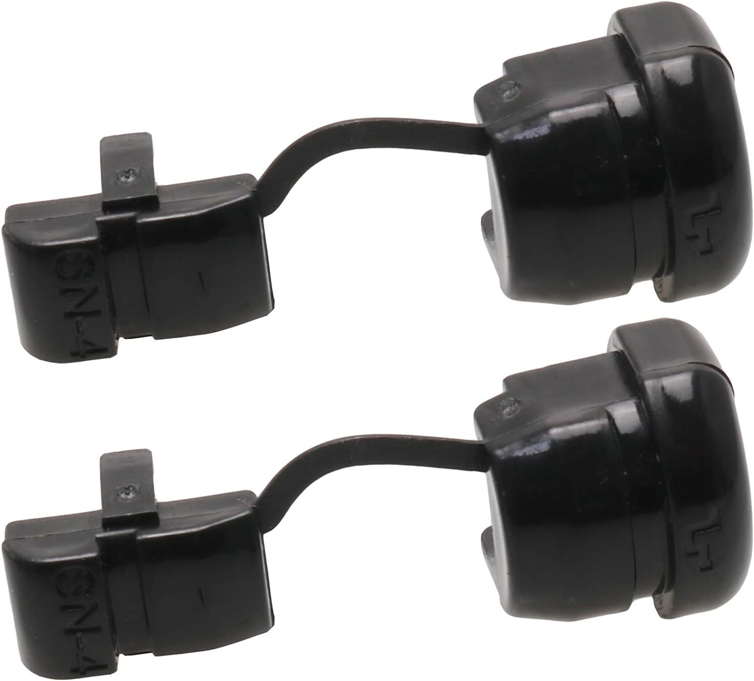 HJ Garden 10pcs Wire Cover Round Cable Wire Strain Relief Bush Grommet Round Strain Relief Bushing Electric Cable Protection Cord Buckle, Black