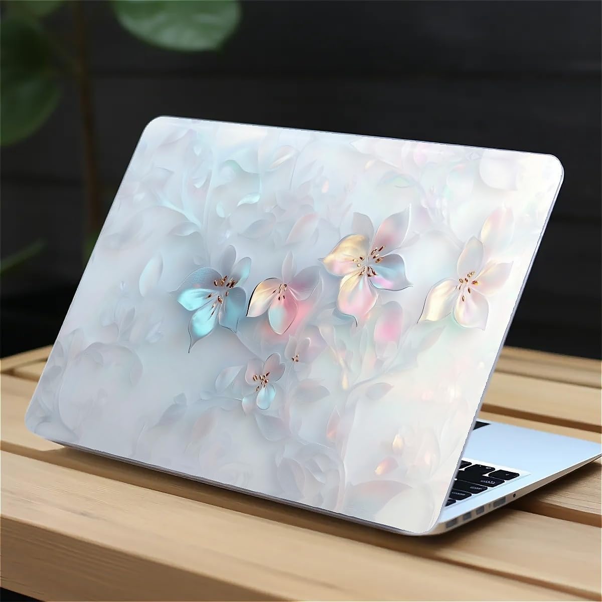 Compatible with MacBook Air 13.3 13.6 Inch Case 2022 2021 2020 2019 Plastic Hard Shell Case Cover,13.6 Air (A2681) M2 2022, Floral